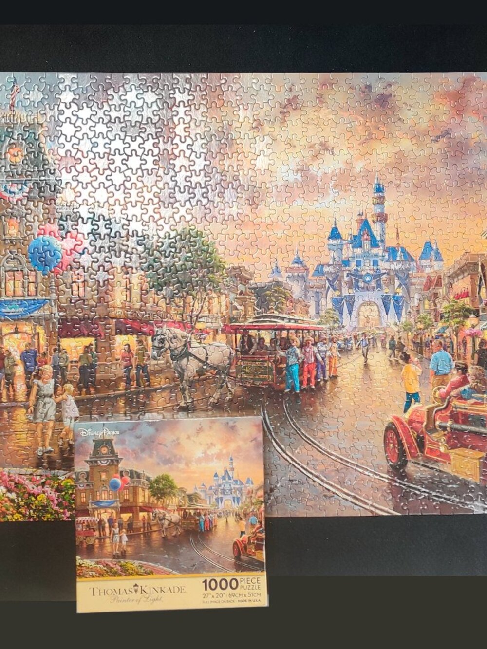 Disney Parks Puzzle Thomas Kinkade Disneyland 60th Main Street Castle 1000 pcs